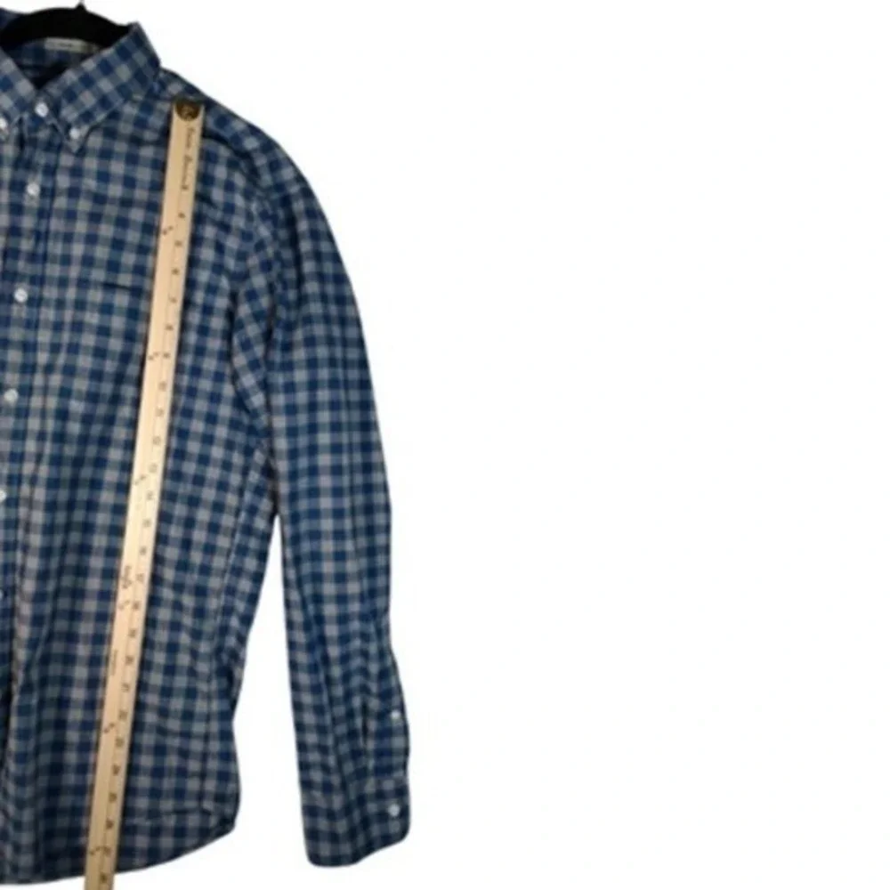 J Crew Shirt‎ Mens Large Blue Plaid Button Down Slim Fit Long Sleeve Casual